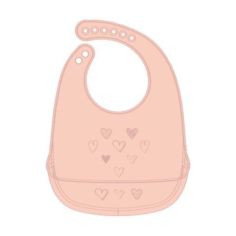 Baby Line Silicone Feeding Bib Girls