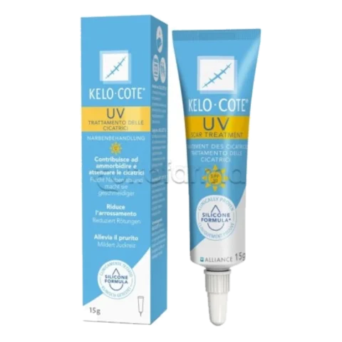 קלו קוט UV מסייע במניעה ובטיפול בצלקות ומכיל SPF30 מסנן קרינה 15 גרם