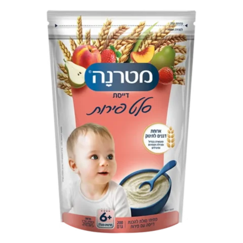 דייסת סלט פירות מגיל 6 חודשים ומעלה 200 גרם - מטרנה