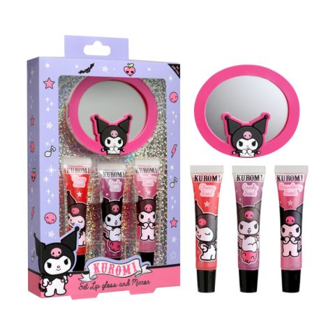 Kuromi Set 3 Glosses and Mirror