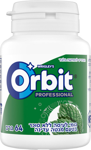 Professional Gum Mild Mint Flavor Sugar-Free 64 g - Orbit