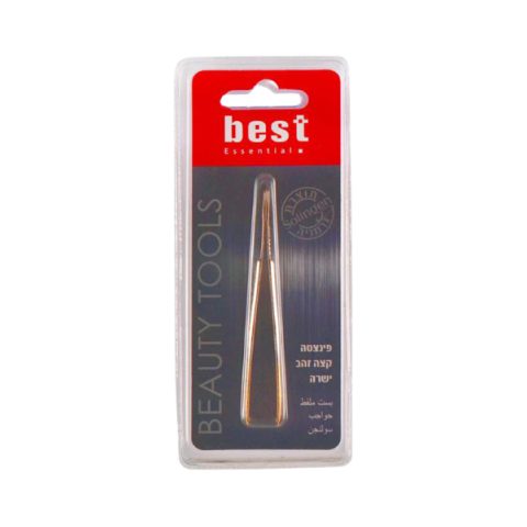 Straight Gold Tip Tweezer 3.5"
