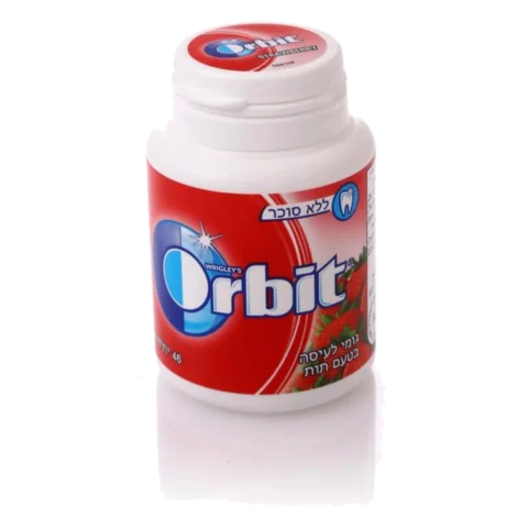 מסטיק בטעם תות ללא סוכר 64 גרם - אורביט