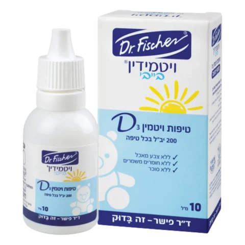 ויטמידין BABY טיפות D3 200 יב"ל - דר פישר