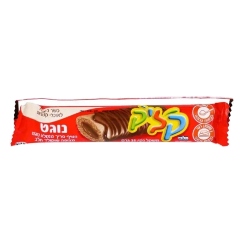 ופל במילוי קרם נוגט ובציפוי שוקולד חלב 35 גרם - קליק